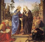 Piero di Cosimo Virgin Marie besokelse with St. Nicholas and St. Antonius oil painting artist